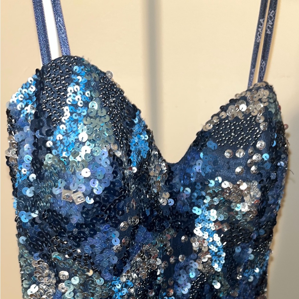 Scala Sequin Strapless Dress